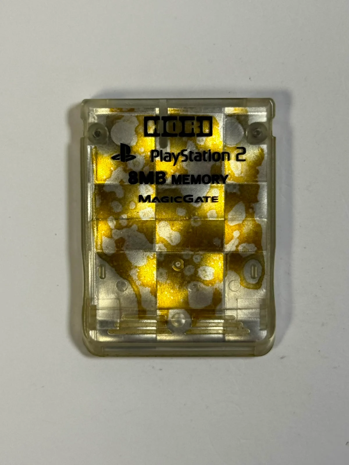 Memory Card de 8 MB - Translúcido ( Estampa Prata / Dourada )