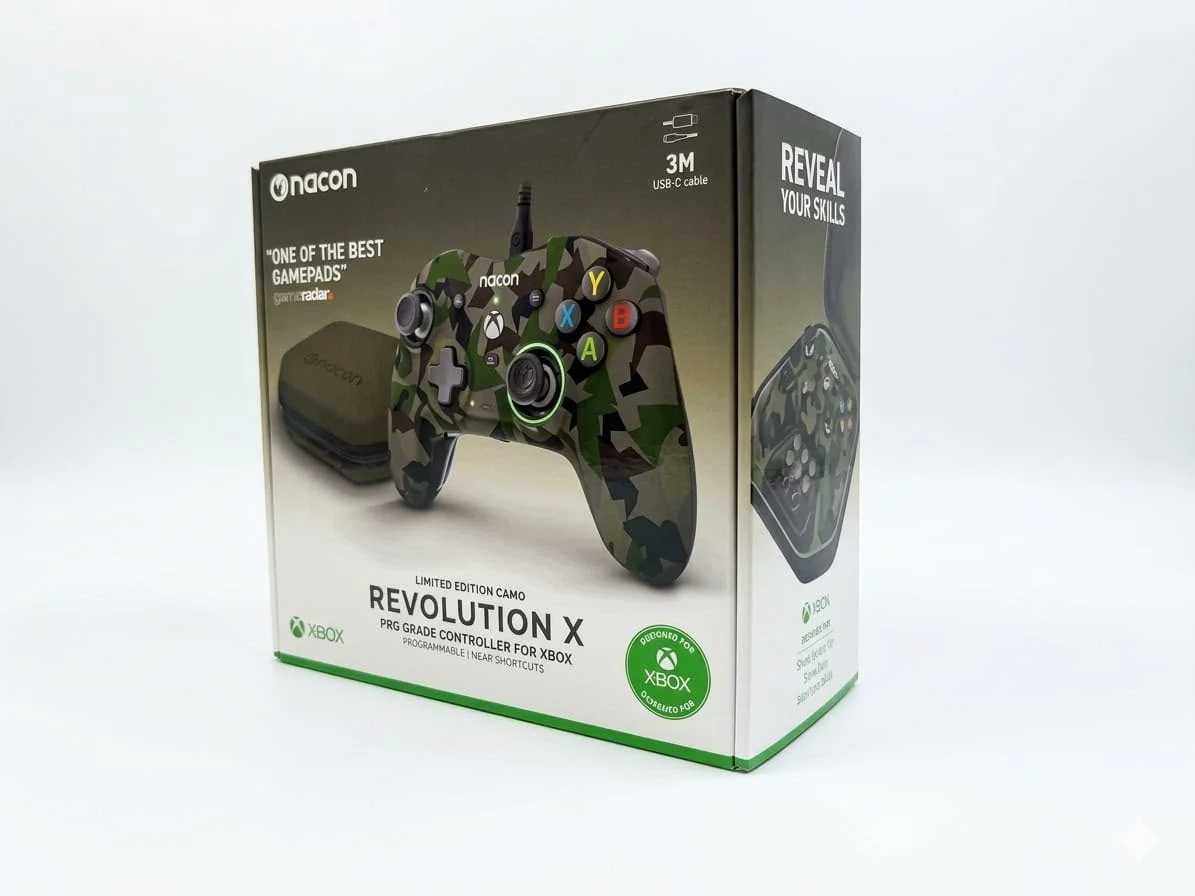 Controle Com Fio Nacon Revolution X Pro USB - Edição Limitada Camuflada (Field Camo)