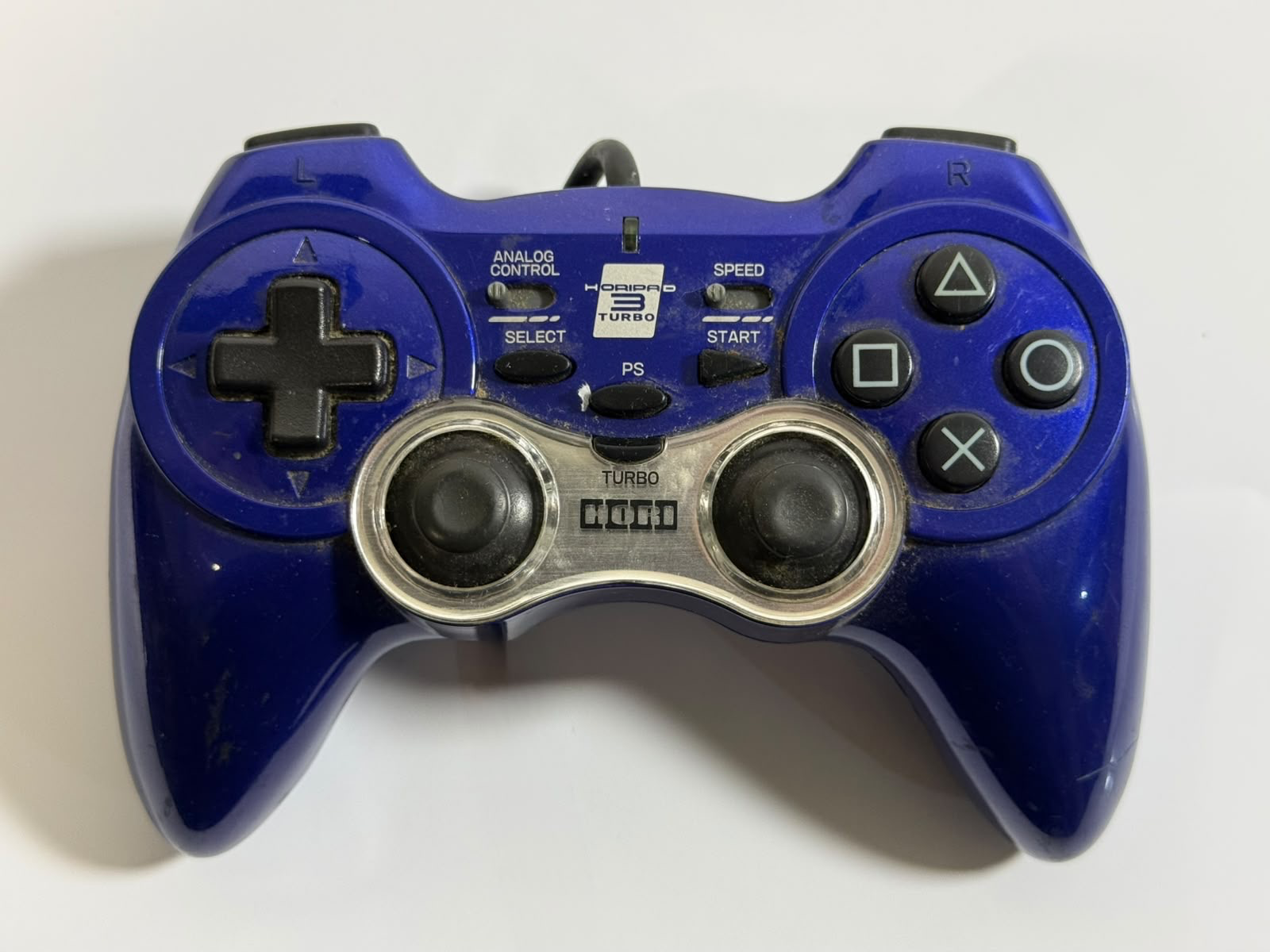 Controle Com Fio Hori Pad 3 Turbo - Azul